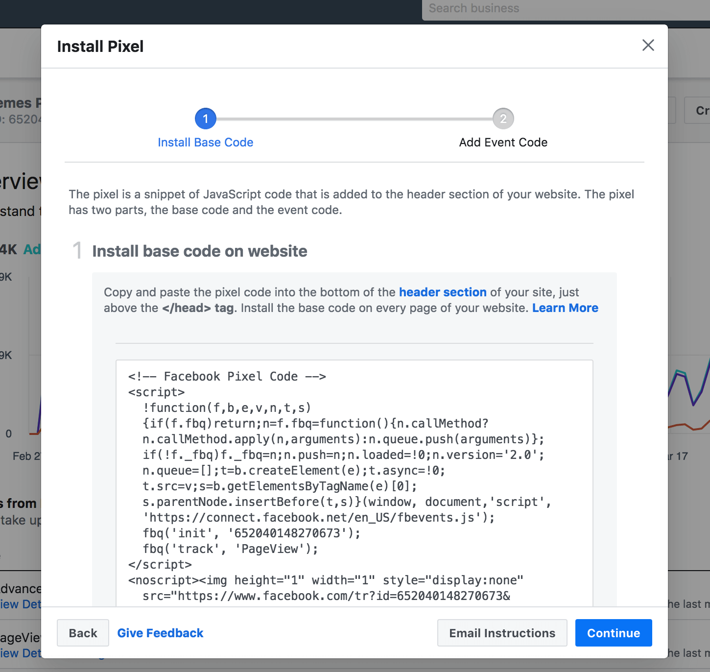 install FB pixel